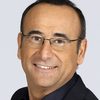 Carlo Conti as spettatore della partita di tennis