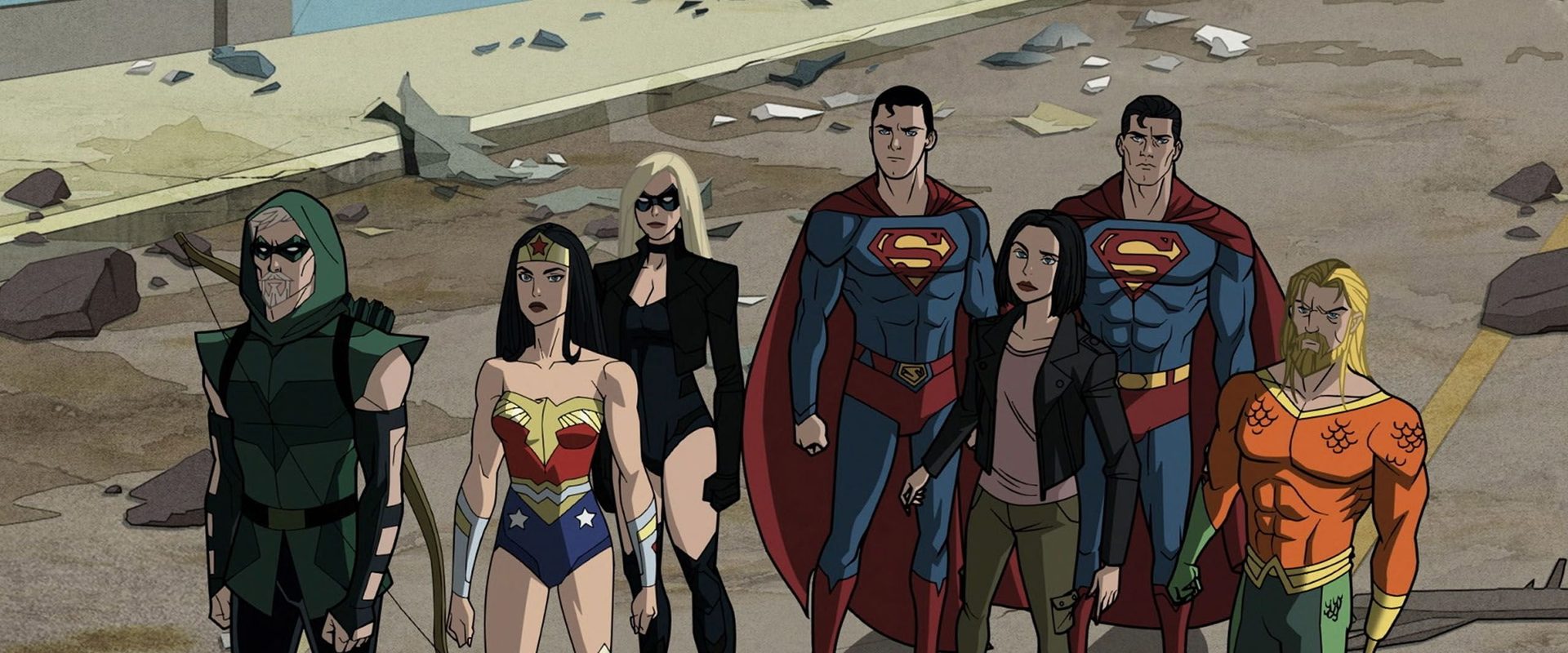 Justice League: Crisis on Infinite Earths Part Three background