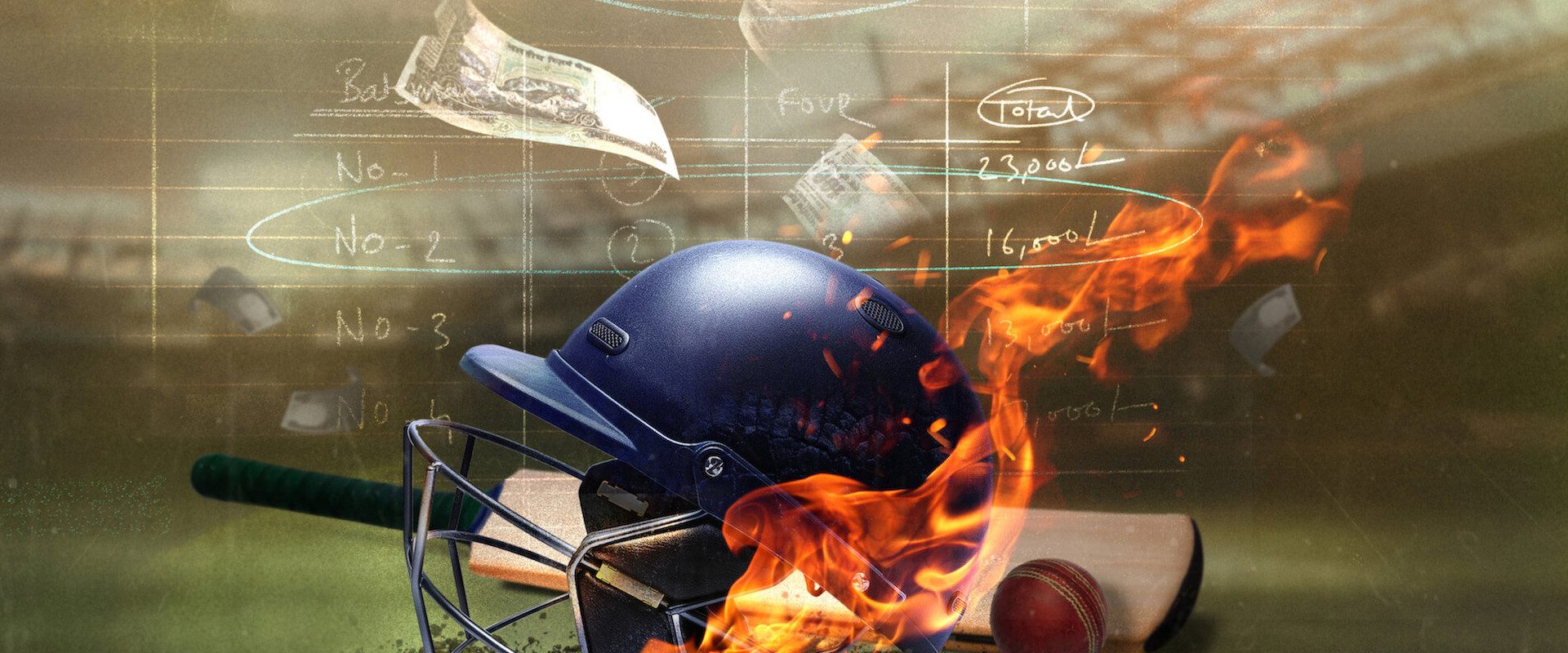 Caught Out: Crime. Corruption. Cricket. background
