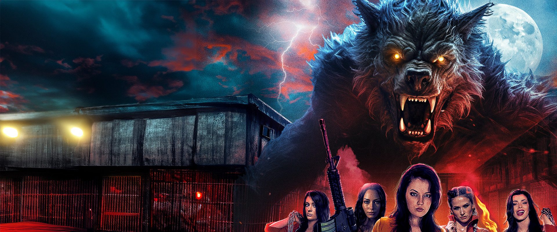 Werewolf in a Women's Prison background