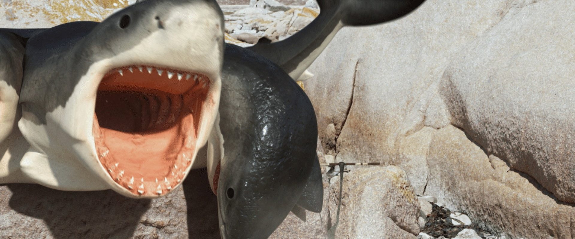 6-Headed Shark Attack background