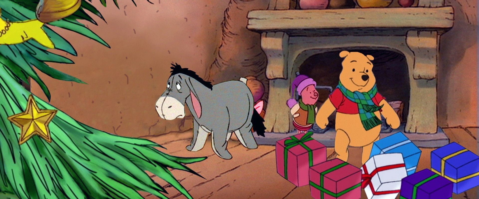 Winnie the Pooh: A Very Merry Pooh Year background