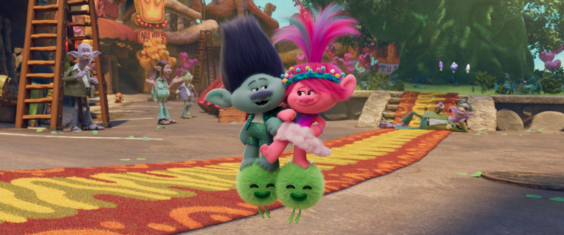 Trolls Band Together background