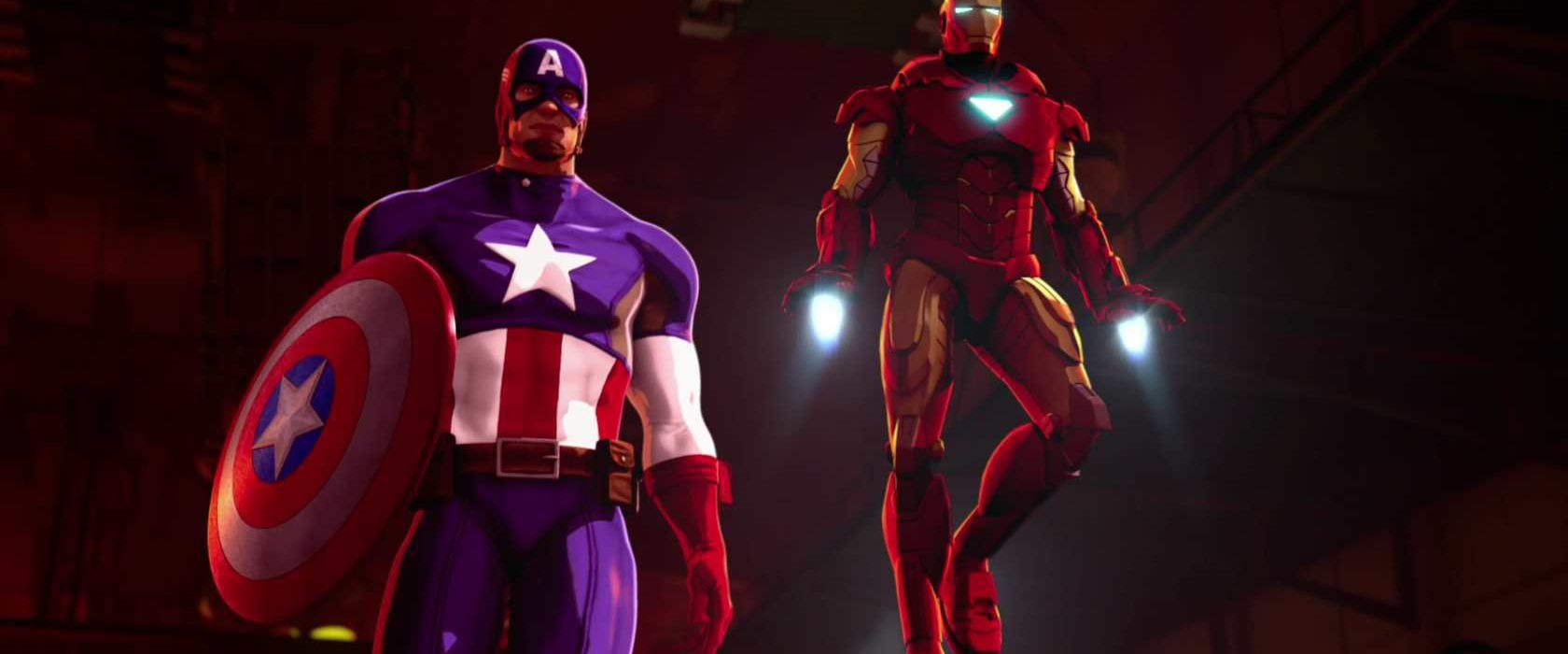 Iron Man and Captain America: Heroes United background