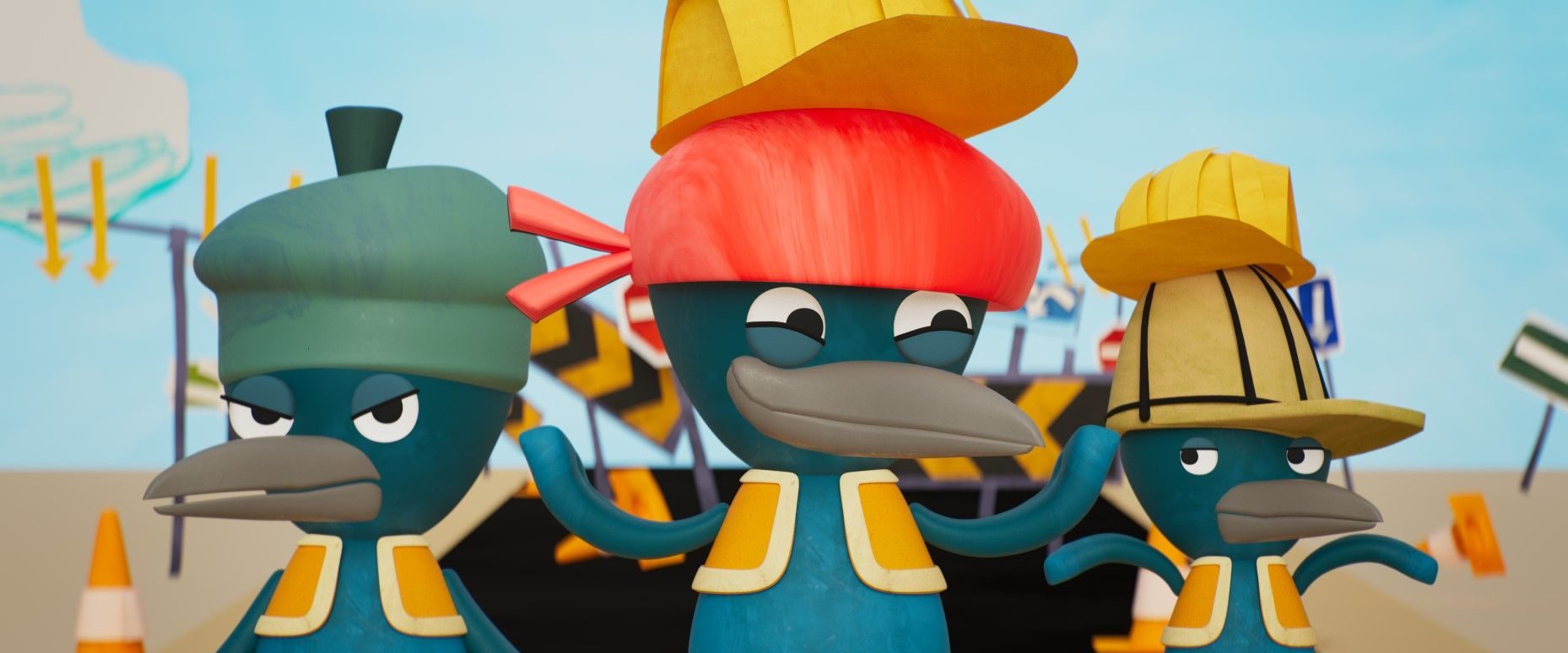 The Brothers Gruff go to Splash world background