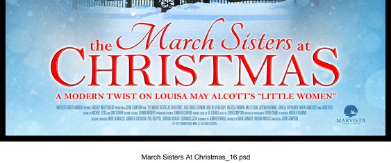 The March Sisters at Christmas background