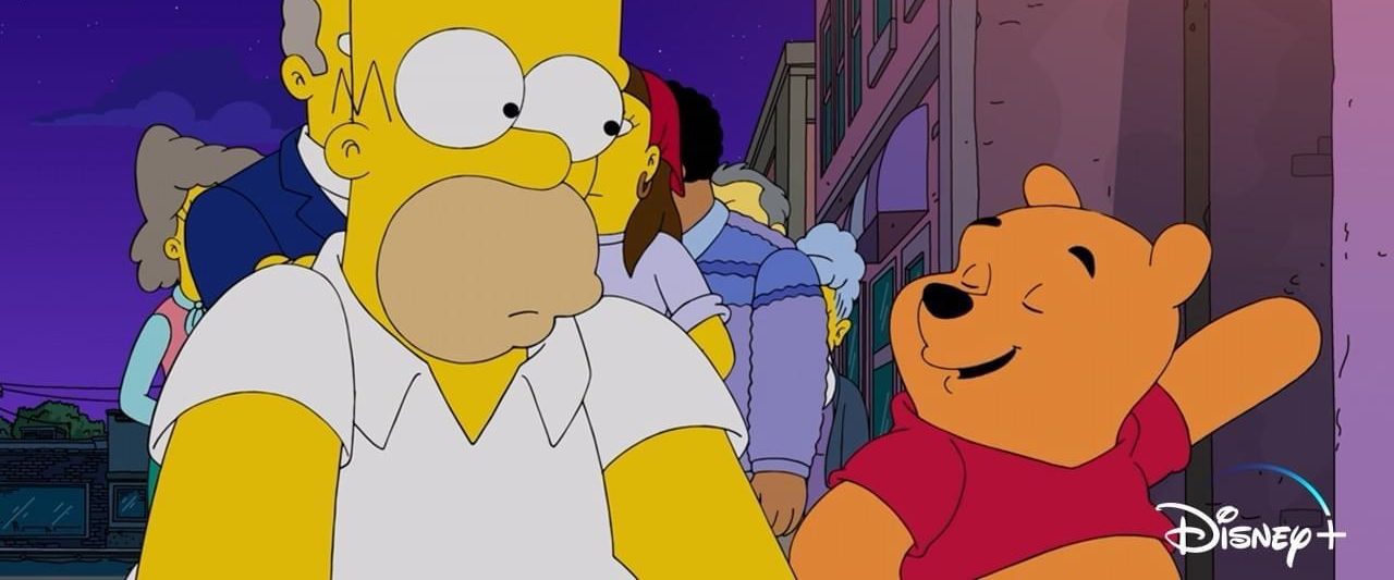 The Simpsons in Plusaversary background