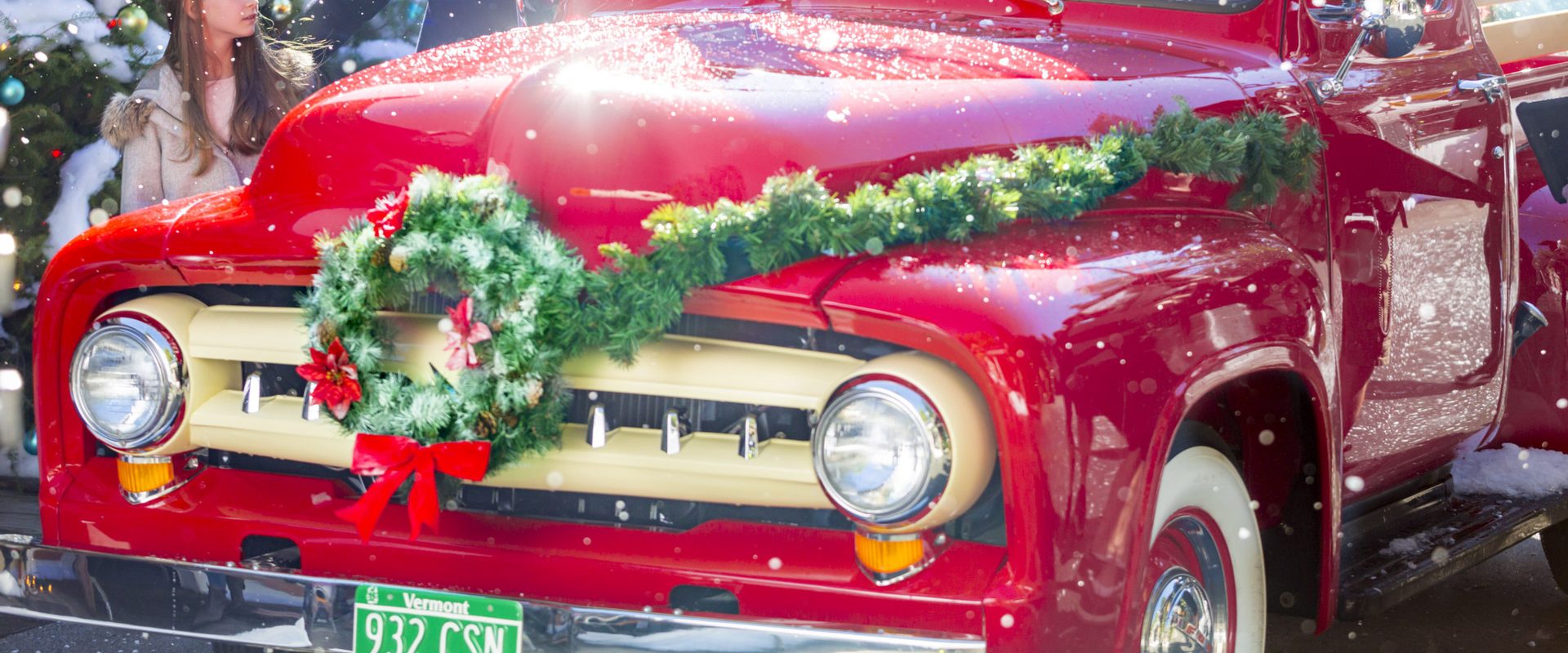 Christmas in Evergreen background