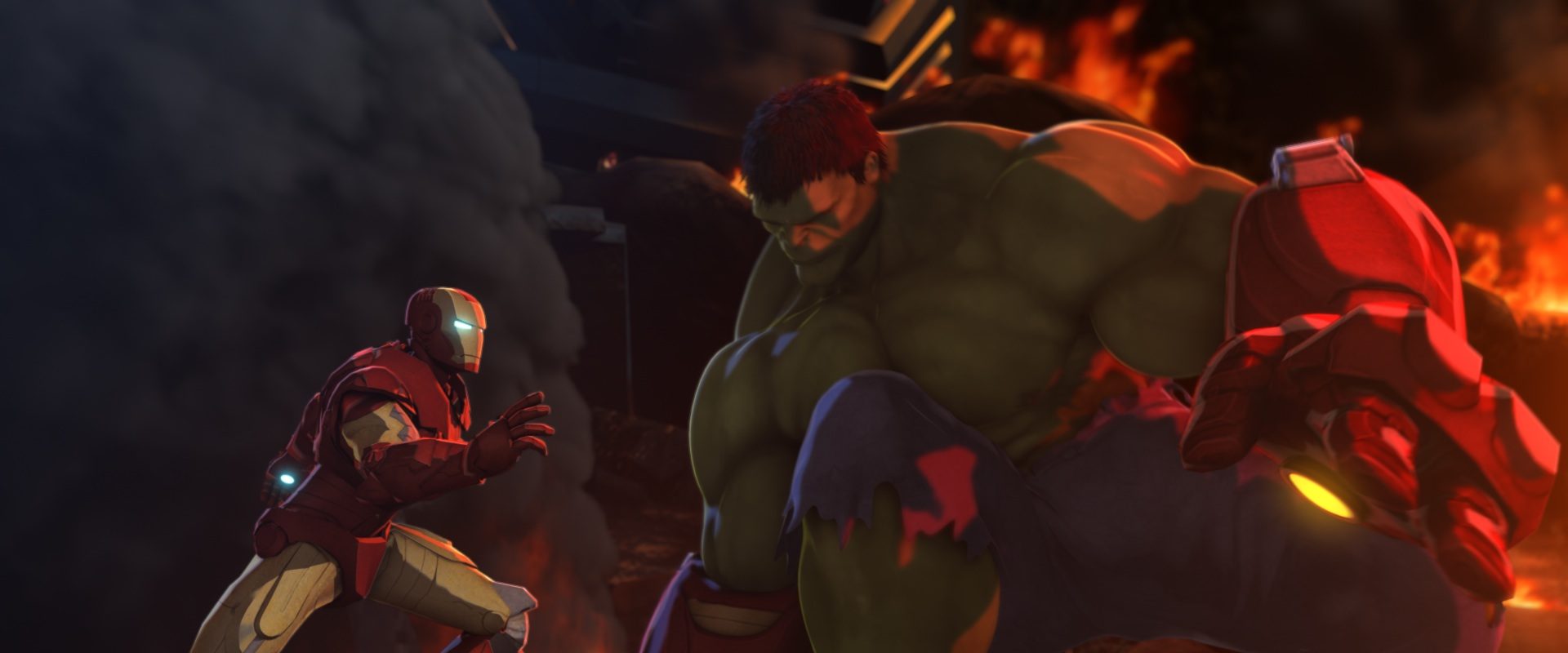 Iron Man & Hulk: Heroes United background