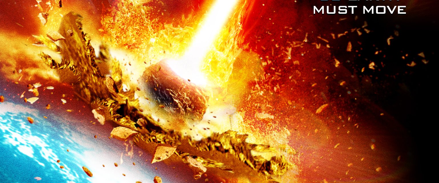 Asteroid vs Earth background