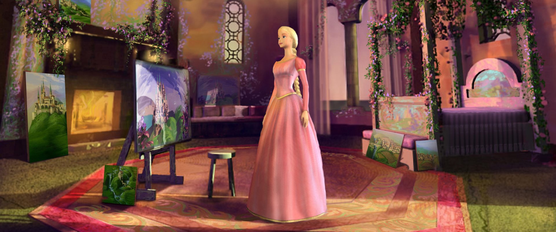 Barbie as Rapunzel background