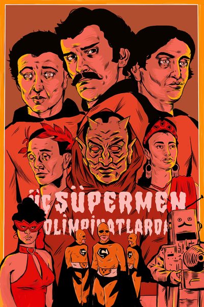 Three Supermen at the Olympic Games poster