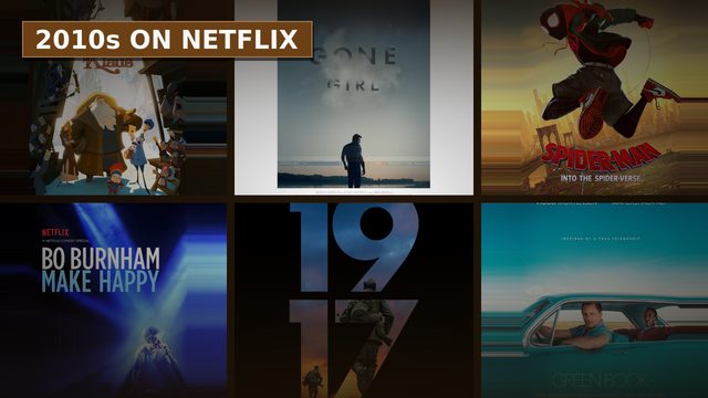 Posters of Spider-Man: Into the Spider-Verse, Bo Burnham: Make Happy and 1917