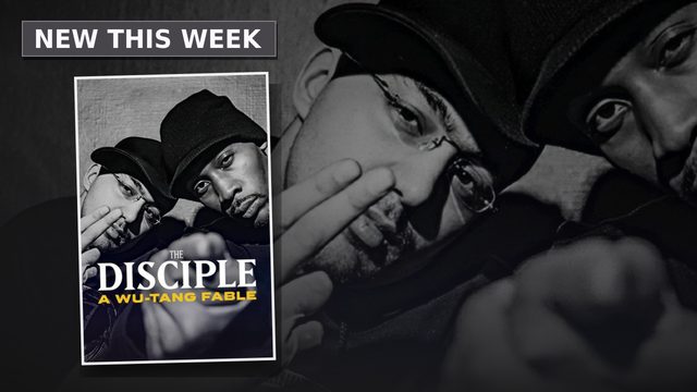 A scene from The Disciple: A Wu-Tang Fable, with its poster